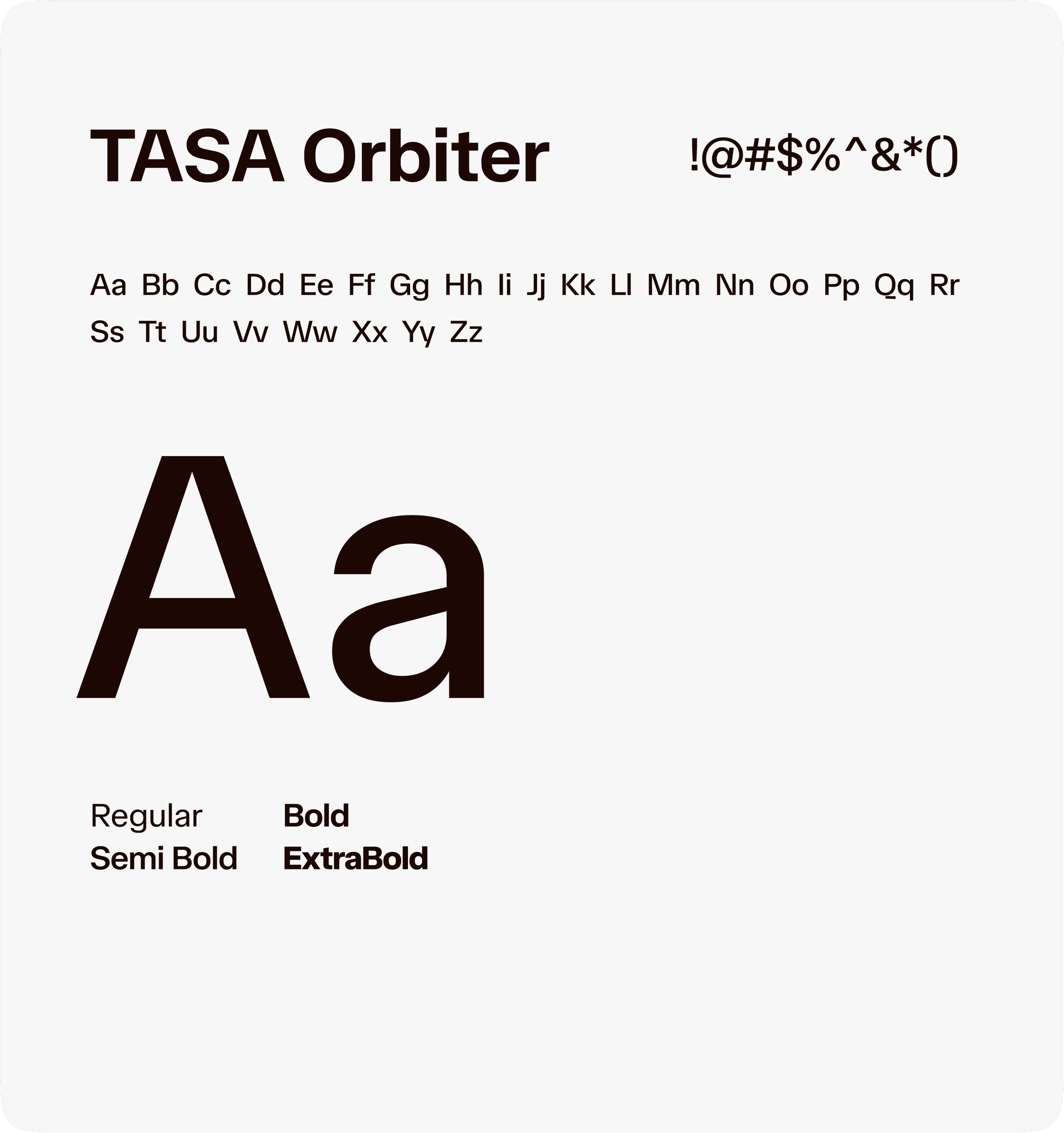 Rowbo Typography: TASA Orbiter