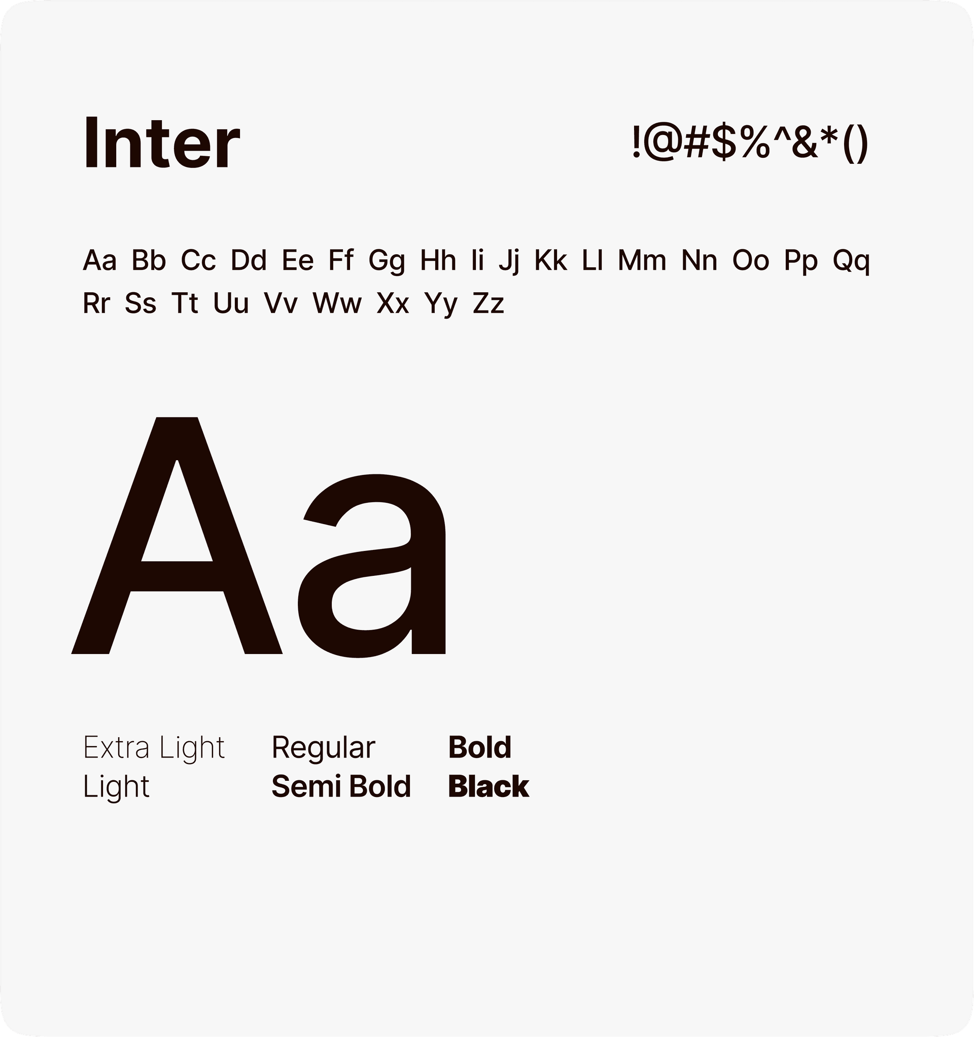 Rowbo Typography: Inter